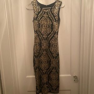 Black and Gold Formal Dress